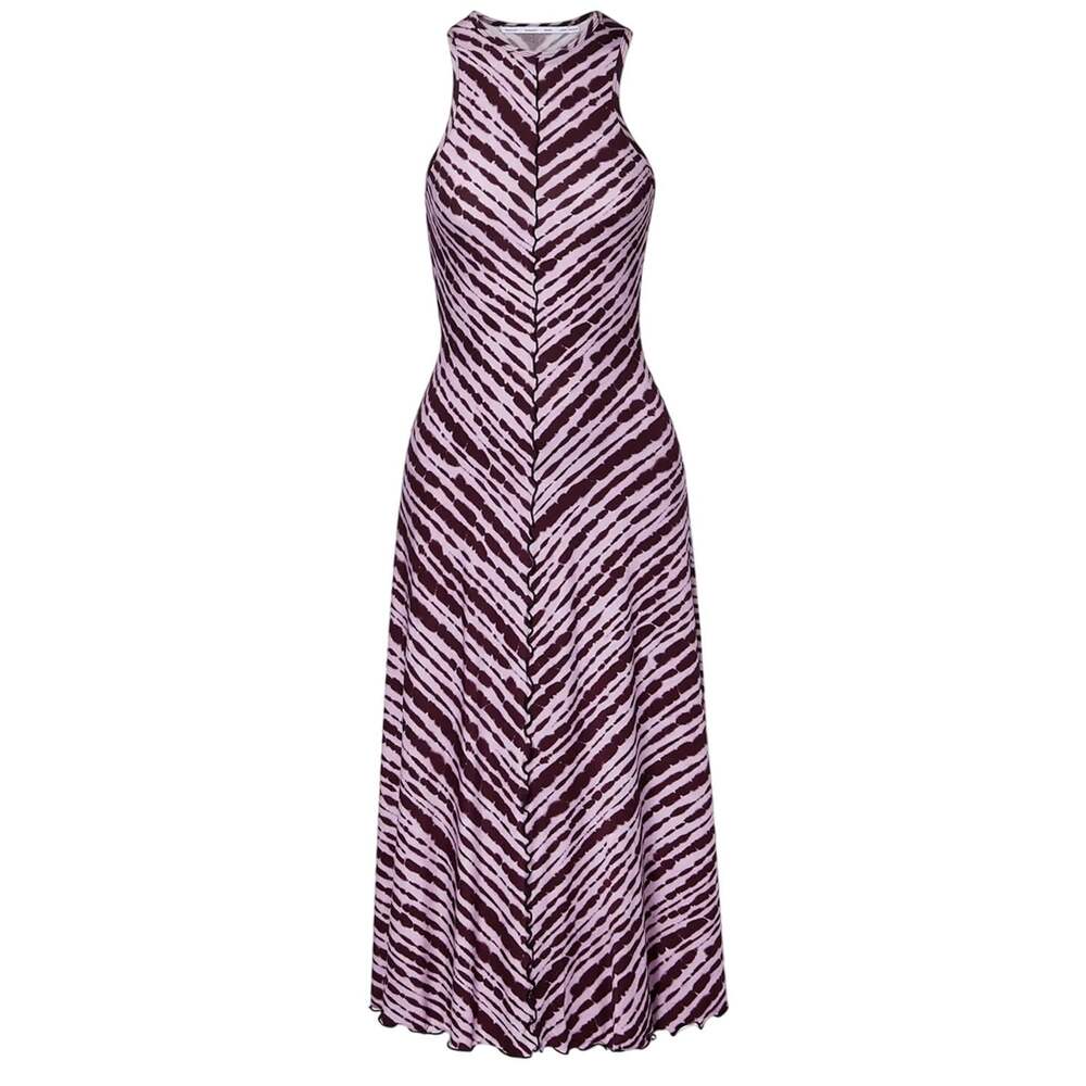 Proenza Schouler Tie-Dyed Stretch-Jersey Purple Maxi Dress Size XS